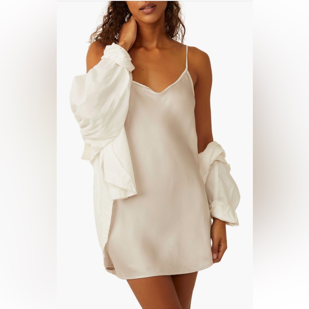 Free People Just What You Need Satin Chemise